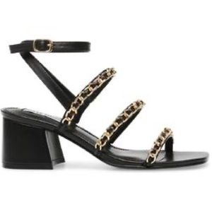 Steve Madden Interested Open Toe Strappy Black Heel